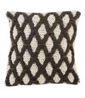 Diamond knitted cushion