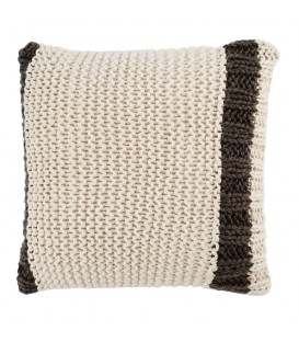 Coussin en tricot ligne