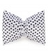 Black bow cushion - white polka dot