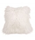 Coussin vraie fourrure MOGOLIEN BLANC