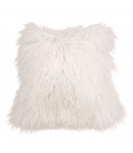 Real fur cushion MOGOLIAN WHITE