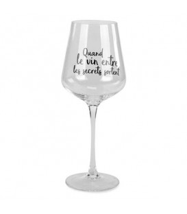 Crystal wine glass - QUAND LE VIN ENTRE LES SECRETS SORTENT