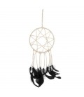 Beautiful dream catcher with beautiful black feathers