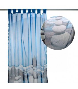 Blue shower curtain PATTERN OF STONE