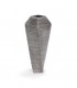 Vase torsadé gris taupe