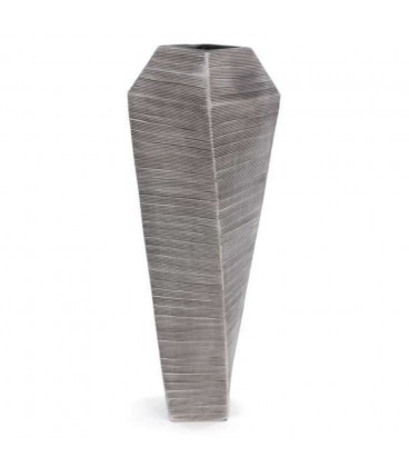 Gray taupe twisted vase