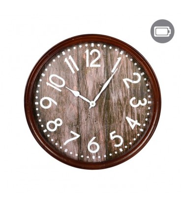 Grande horloge mural en bois