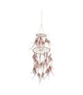 Dreamcatcher with feathers in shades of pink