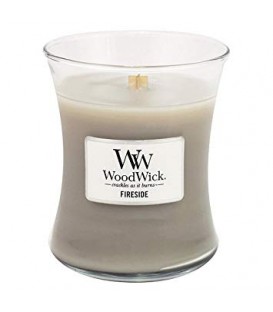 Medium cracking candle WOODWICK FIRESIDE