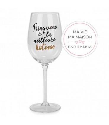 Verre à vin- Meilleure Hôtesse Saskia