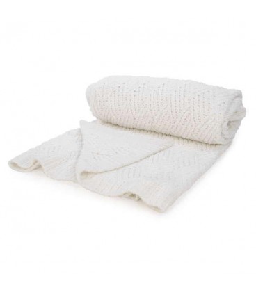 White knit throw