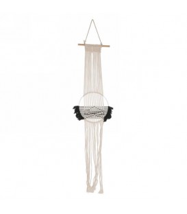 Macrame wall decor in black & natural