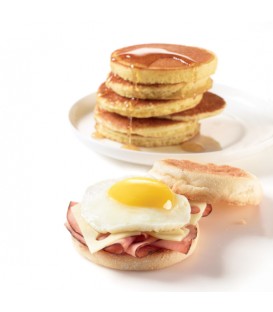 Set of 2 Reversible Silicone Egg and Pancake Rings