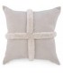 Coussin beige en velours