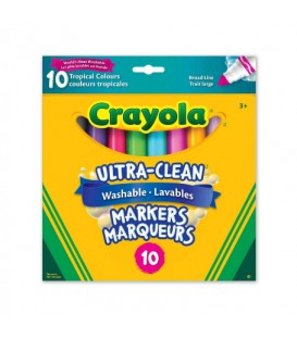 Ultra-Clean Washable Broad Line Markers Tropical Colours