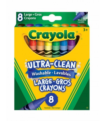 Grands crayons de cire lavables Ultra-Propres