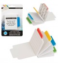 Self-adhesive notes lined with indexes