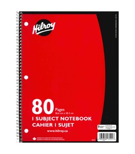 Cahier spirale 80 pages HILROY