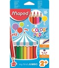 12 crayons de couleurs jumbo MAPED