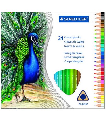 Pack of 24 STAEDTLER colour pencils