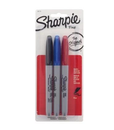 Paquet de 3 marqueurs Sharpie pointe fine