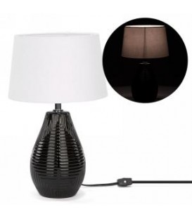 Table lamp with black ceramic base
