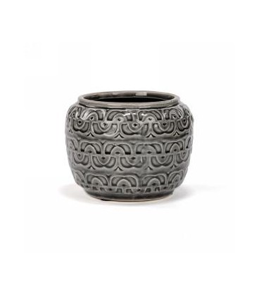 Grey ceramic pot