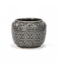 Grey ceramic pot