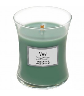 MEDIUM CRACKING CANDLE WOODWICK SAGE AND MURRH