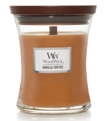 MEDIUM CRACKING CANDLE WOODWICK TOFFEE