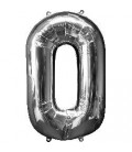 Super silver number balloon