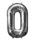 Super silver number balloon