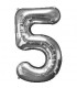 Super silver number balloon