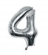 Super silver number balloon