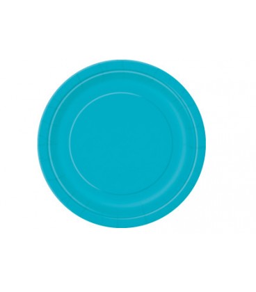 Powder Blue Solid Round 9" Dinner Plates, 8ct