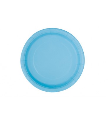 Powder Blue Solid Round 9" Dinner Plates, 8ct