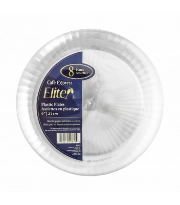 9 '' plastic plates - pkg 8