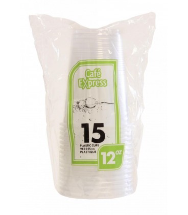 Plastic cups 12oz-pkg 15