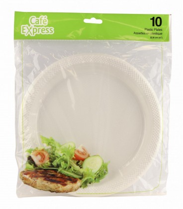 Assiettes en plastique 10''-pqt 10