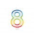Bougie d'anniversaire chiffre 8