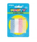 Multicolor Spiral Birthday Candles, 24ct