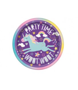 Unicorn Round 7" Dessert Plates, 8ct