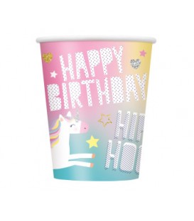 Unicorn 9oz Paper Cups, 8ct
