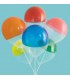 Two-Tone Dipped Rainbow 12" Clear Latex Balloons, 6ct