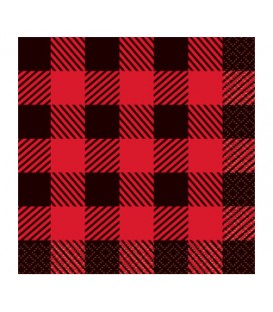 Plaid Lumberjack Beverage Napkins, 16ct