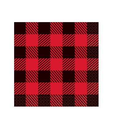 Plaid Lumberjack Beverage Napkins, 16ct