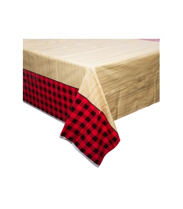 Plaid Lumberjack Rectangular Plastic Table Cover