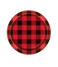 Plaid Lumberjack Round 7" Dessert Plates, 8ct