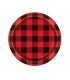 Plaid Lumberjack Round 7" Dessert Plates, 8ct