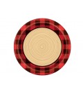 Plaid Lumberjack Round 9" Dinner Plates, 8ct